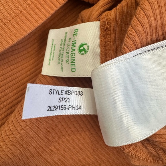 J. Crew Women's Rust Ruffle-Sleeve Ribbed Tank Size XL - Picture 8 of 8